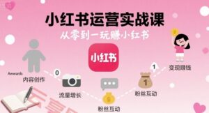 小红书运营实战课,从零到一玩賺小红书-云享网创