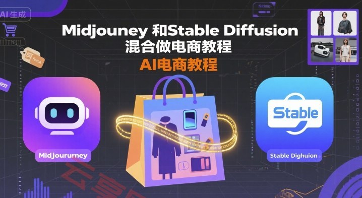 Midjourney和Stable Diffusion混合做电商教程-ai电商教程-云享网创