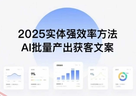 实体强效率方法：AI批量产出获客文案，2025年普通人拥抱AI，实现实体创收-云享网创