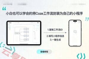 小白也可以学会的将coze工作流封装为自己的小程序-云享网创