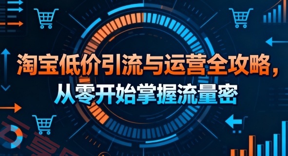 淘宝低价引流与运营全攻略，从零开始掌握流量密码-云享网创