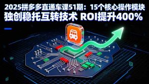 2025拼多多直通车课51期:15个核心操作模块 独创稳托互转技术 ROI提升400%-云享网创