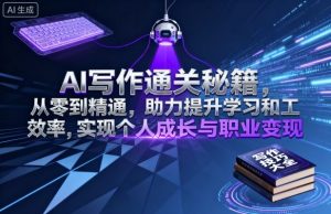 AI写作通关秘籍，从零到精通，助力提升学习和工作效率，实现个人成长与职业变现-云享网创
