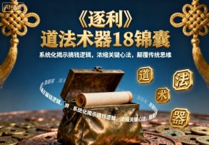 《逐利》道法术器18锦囊，系统化揭示搞钱逻辑，浓缩关键心法，颠覆传统思维-云享网创