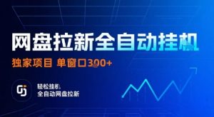 网盘拉新全自动挂G,独家技术,操作简单,自动完成拉新任务,单窗口3张【揭秘】-云享网创