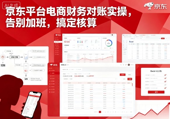 京东平台电商财务对账实操，告别加班，搞定核算-云享网创