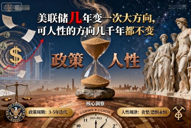 付费文章：美联储几年变一次大方向，可人性的方向几千年都不变-云享网创