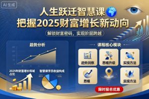 人生跃迁智慧课，把据2025财富增长新动向-云享网创