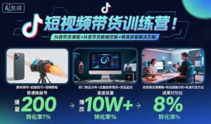 短视频带货训练营，抖音带货课程+抖音带货数据挖掘+精准获客解决方案-云享网创