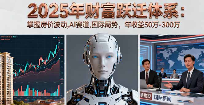 2025年财富跃迁体系：掌握房价波动,AI赛道,国际局势，年收益50万-300万-云享网创