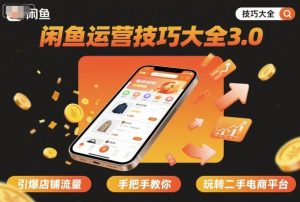 闲鱼运营技巧大全3.0，引爆店铺流量，手把手教你玩转二手电商平台-云享网创