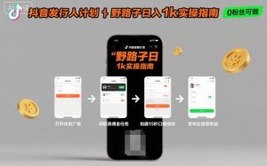 抖音发行人计划全新野路子玩法，随时随地，只要有手机，就能操作，日入1k+【揭秘】-云享网创