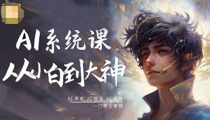 AI系统课程，从小白到大神系统学AI，AI声音-AI绘画-AI视频一门课全掌握-云享网创