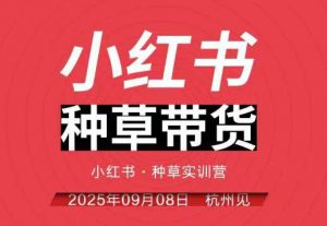 小红书种草带货实训营9月8日杭州线下课，全程录音+字幕，全网唯一小红书实战营-云享网创