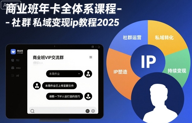 商业班年卡全体系课程-社群私域变现ip教程2025-云享网创