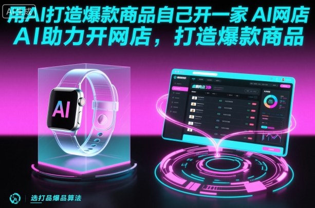 用AI打造爆款商品自己开一家AI网店，AI助力开网店，打造爆款商品-云享网创