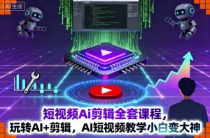 短视频Ai剪辑全套课程，玩转AI+剪辑，AI短视频教学小白变大神-云享网创