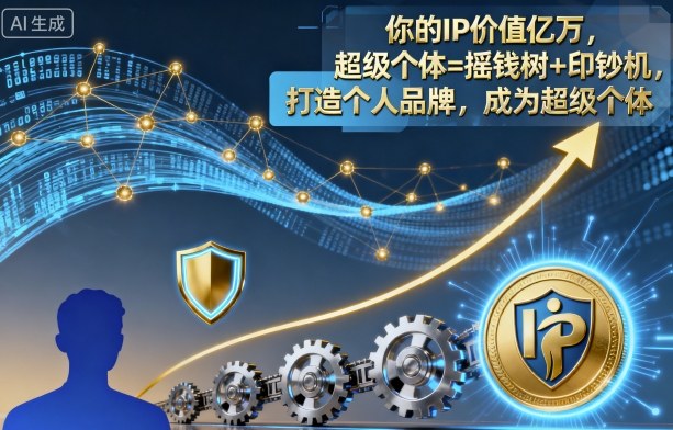 你的IP价值亿万，超级个体=摇钱树+印钞机，打造个人品牌，成为超级个体-云享网创