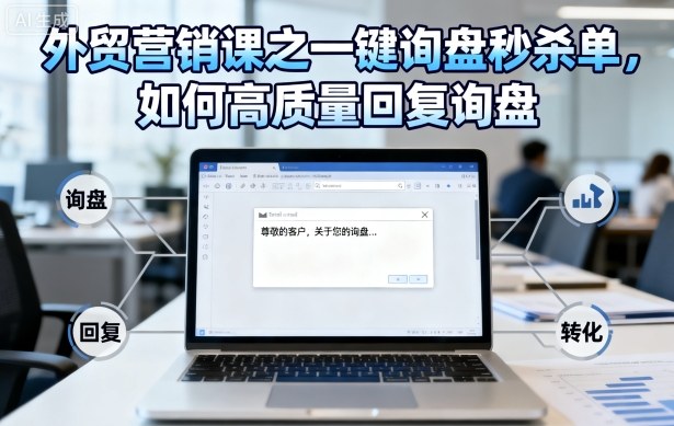 外贸营销课之一键询盘秒杀单，如何高质量回复询盘-云享网创