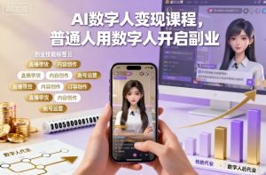 AI数字人变现课程，普通人用数字人开启副业-云享网创