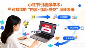 小红书引流爆单术：构建一套低成本 可持续的“内容-引流-成交”闭环系统-云享网创