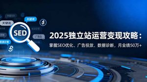 2025独立站运营变现攻略：掌握SEO优化、广告投放、数据诊断，月业绩50万+-云享网创