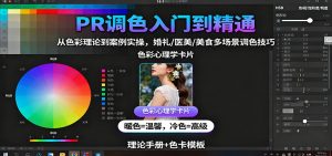 PR调色入门到精通:从色彩理论到案例实操,婚礼/医美/美食多场景调色技巧-云享网创