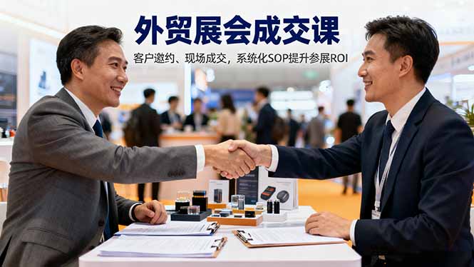 外贸展会成交课，含目标制定、客户邀约、现场成交，系统化SOP提升参展ROI-云享网创