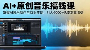 AI+原创音乐搞钱课：掌握AI音乐制作与商业变现，月入6000+低成本高收益-云享网创