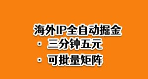 海外ip全自动掘金,2025必做蓝海项目,3分钟落地,矩阵直接开干【揭秘】-云享网创