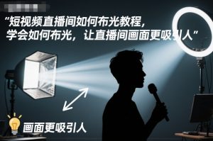 短视频直播间如何布光教程,学会如何布光,让直播间画面更吸引人-云享网创