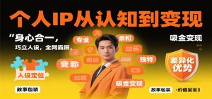 个人IP从认知到变现，身心合一，巧立人设，全网霸屏，吸金变现-云享网创