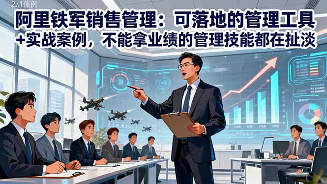 阿里铁军销售管理：可落地的管理工具+实战案例，不能拿业绩的管理都在扯淡-云享网创