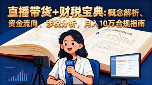 直播带货+财税宝典：概念解析、资金流向、涉税分析，月入10万合规指南-云享网创