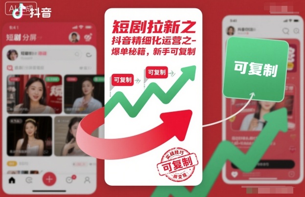 短剧拉新之抖音精细化运营之爆单秘籍，新手可复制-云享网创