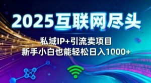 2025网创尽头王炸项目!私域IP+精准引流,新手小白在家躺賺日入1k,零经验也能上手【揭秘】-云享网创