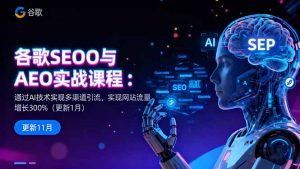 谷歌SEO与AEO实战课程:通过AI技术实现多渠道引流,实现网站流量增长300%-云享网创