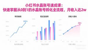 2025小红书水晶账号速成课:快速掌握从0-1水晶账号孵化全流程,月收入达2w-云享网创