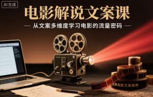 电影解说文案课,从文案多维度学习电影的流量密码-云享网创