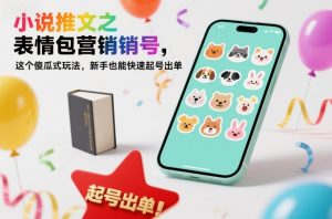 小说推文之表情包营销号,这个傻瓜式玩法,新手也能快速起号出单-云享网创