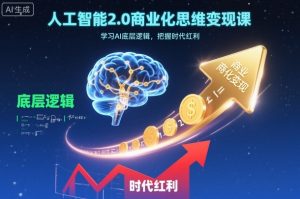 人工智能2.0商业化思维变现课,学习AI底层逻辑,把握时代红利-云享网创