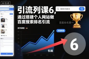 引流系列课6，通过搭建个人网站做百度搜索排名引流-云享网创