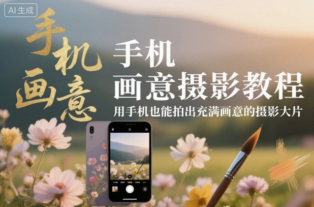 手机画意摄影教程，用手机也能拍出充满画意的摄影大片-云享网创