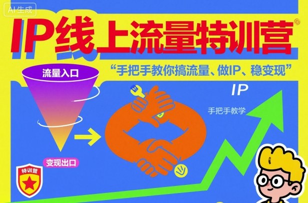 IP线上流量特训营，手把手教你搞流量、做IP、稳变现-云享网创