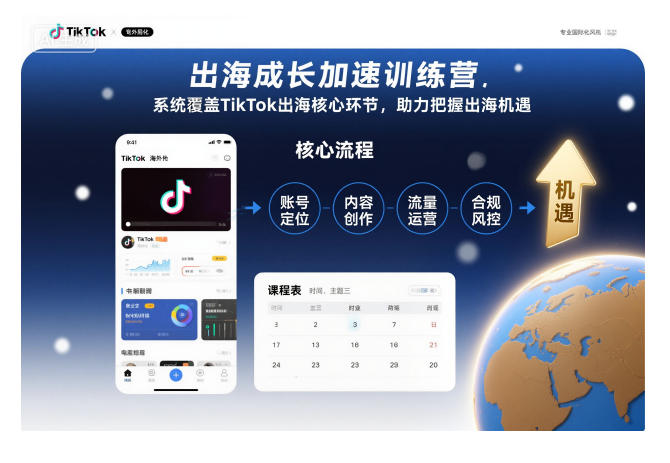 出海成长加速训练营，系统覆盖TikTok出海核心环节，助力把握出海机遇(更新)-云享网创