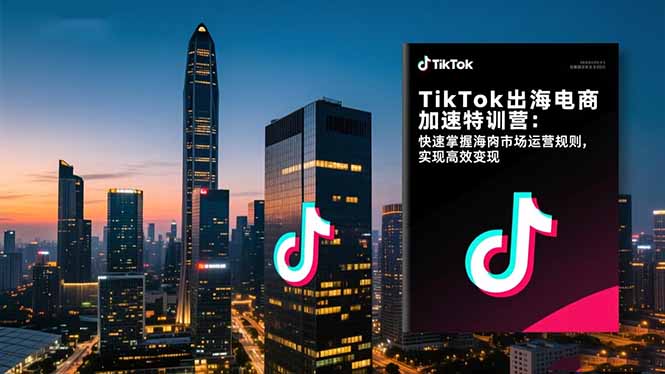 TikTok出海电商加速特训营：快速掌握海外市场运营规则，实现高效变现-云享网创