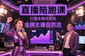 直播陪跑课，金牌主播自然流打爆直播间，复制高变现玩法-云享网创