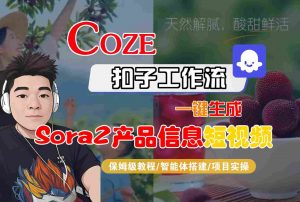Coze扣子智能体工作流一键生成“SORA2产品信息“短视频,全流程保姆级教学-云享网创
