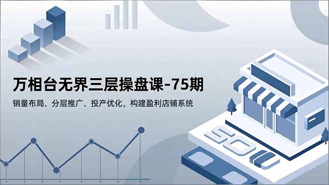万相台无界三层操盘课-75期，销量布局、分层推广、投产优化，构建盈利店铺系统-云享网创