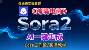 Sora2生成《跨境电商》英文短视频,实操搭建教学课,通俗易懂,包教包会-云享网创